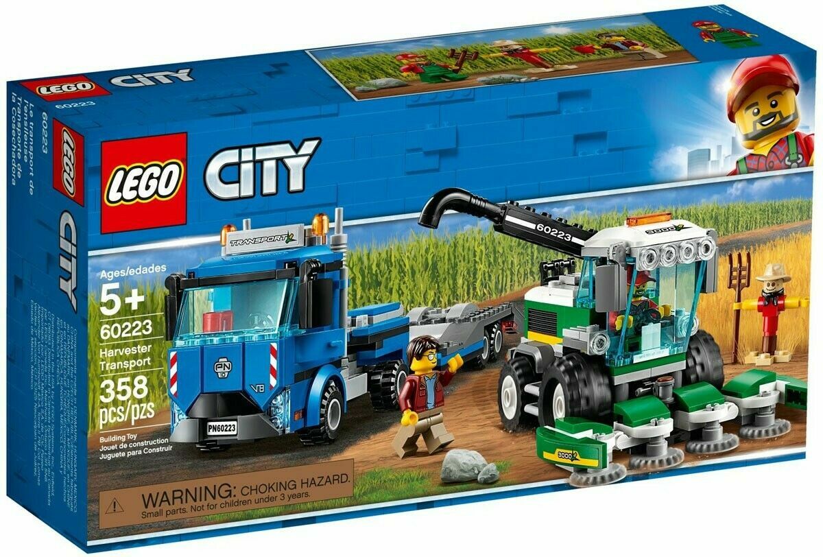 60223 HARVESTER TRANSPORT lego LEGOS city town set combine tractor farm kit NEW