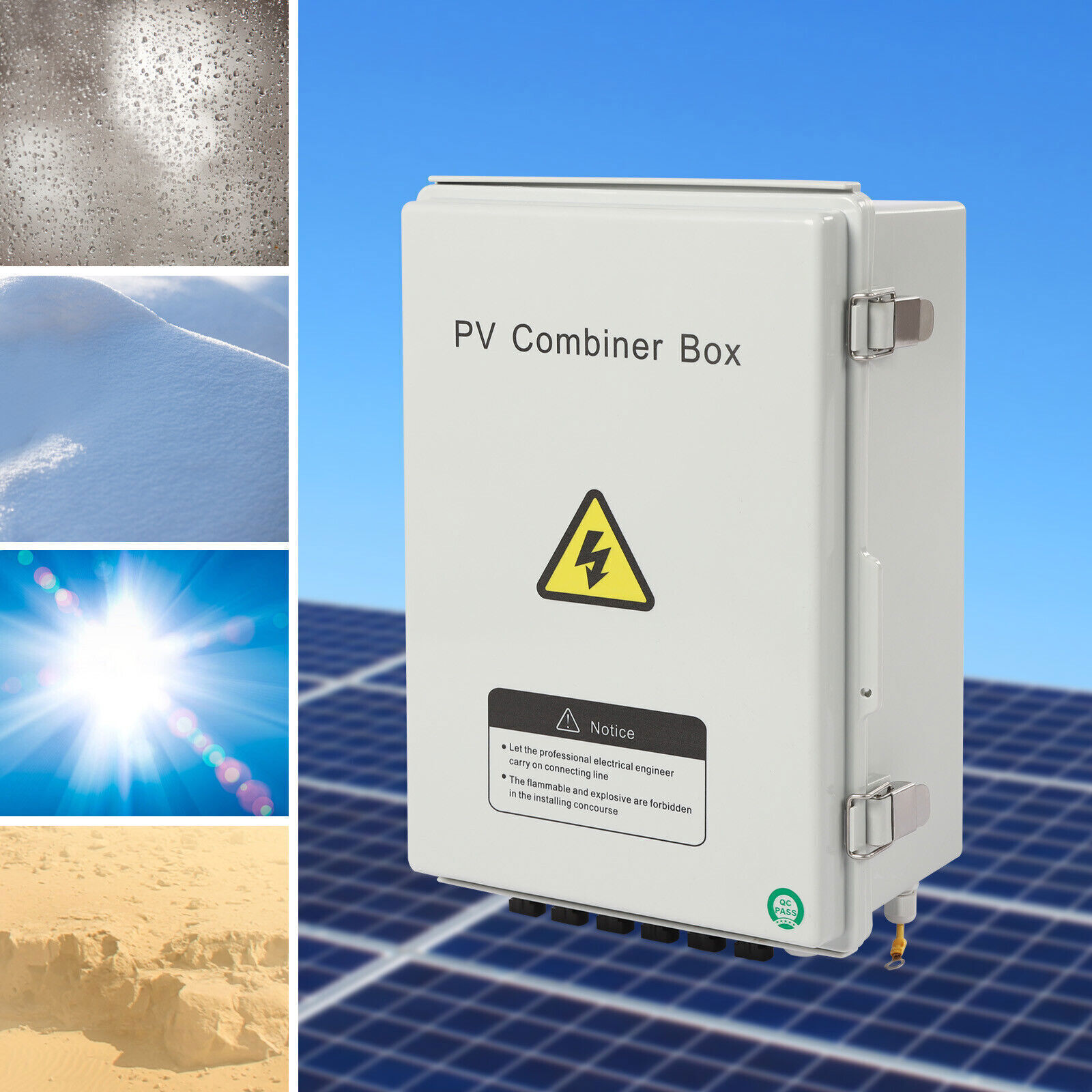 6 STRING SOLAR PV COMBINER BOX CIRCUIT BREAKER JUNCTION BOX FOR SOLAR SYSTEM NEW