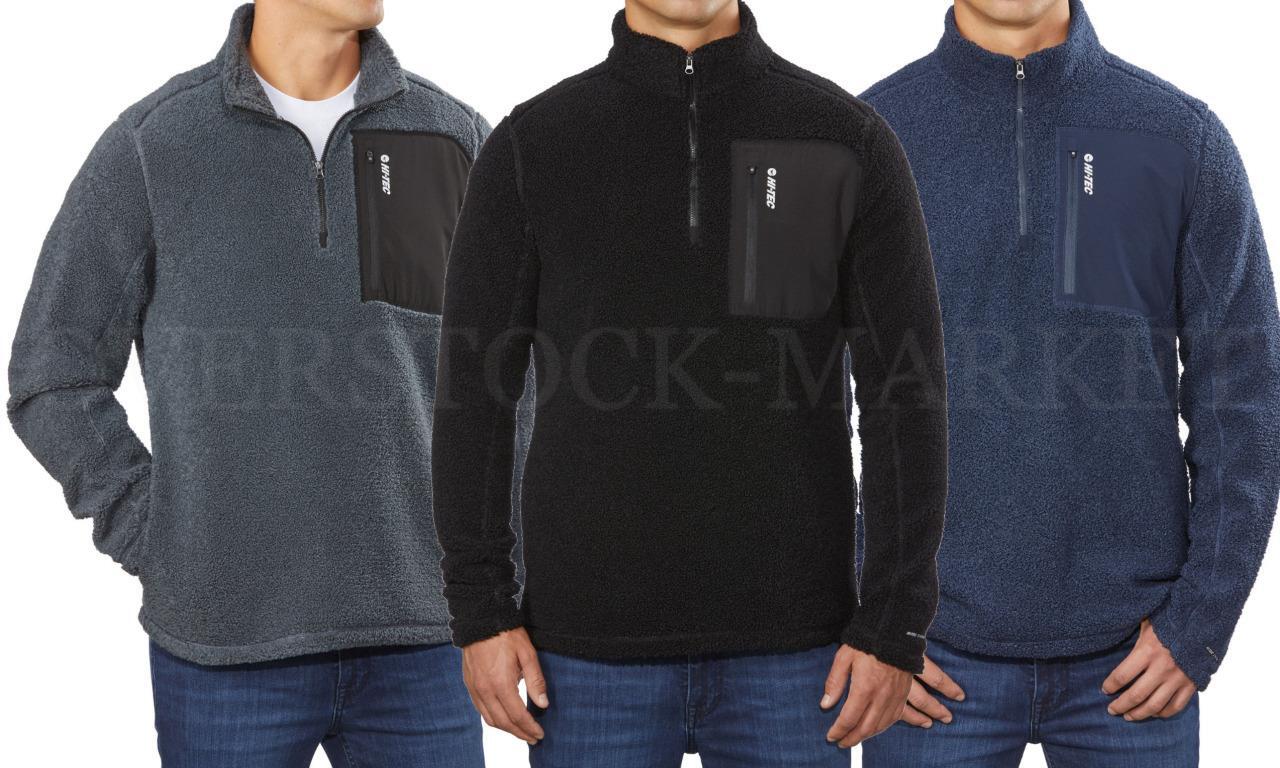 NEW MENS HI-TEC 1/4 ZIP FLEECE PULLOVER! HIGH PERFORMANCE FABRIC! VARIETY