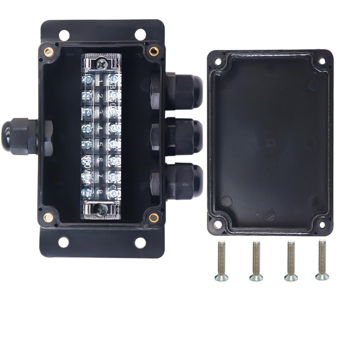 YETLEBOX Watertight Junction Box, IP67 1T3 3.94" x 2.68" x 1.97", black
