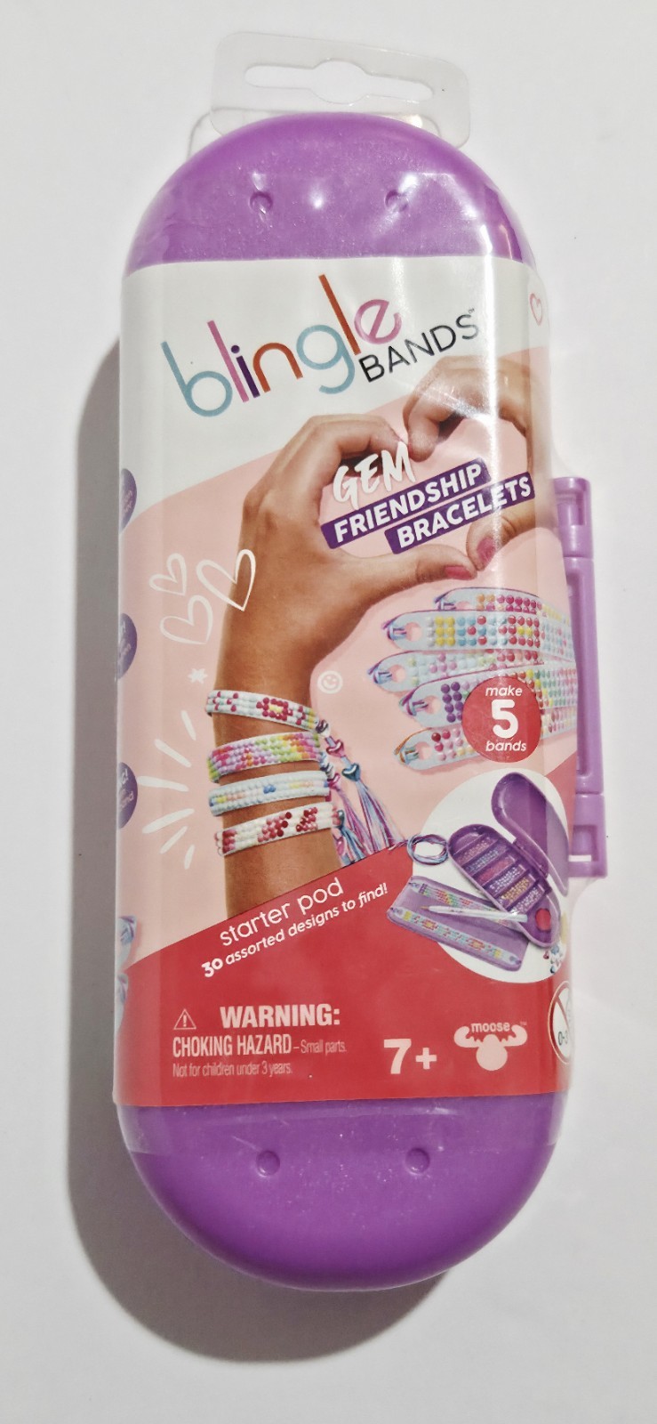 Sealed - Moose Toys BLINGE BANDS Starter Kit Pod  - 5 x Friendship Bracelets