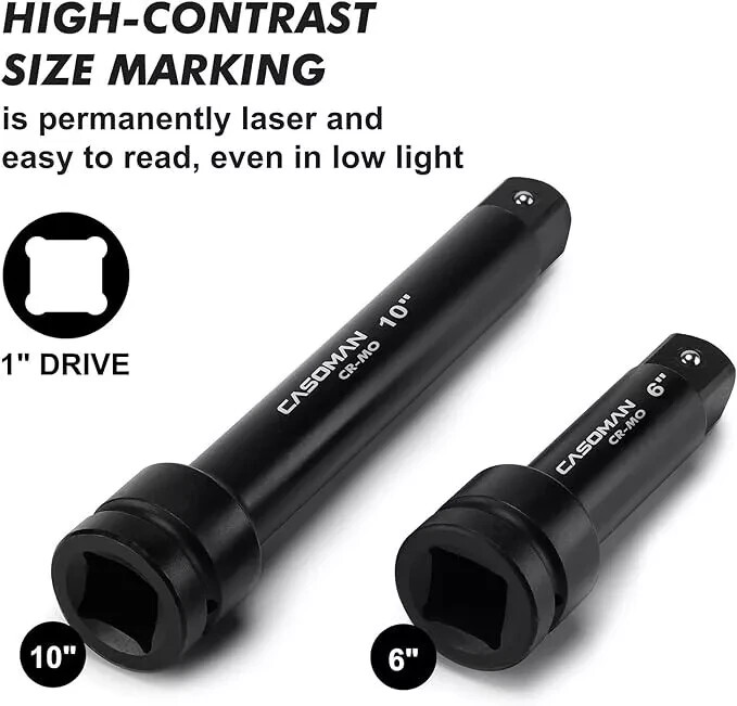 1inch Drive Impact Extension Bars Length 6" & 10" Impact Socket Extension Crmo