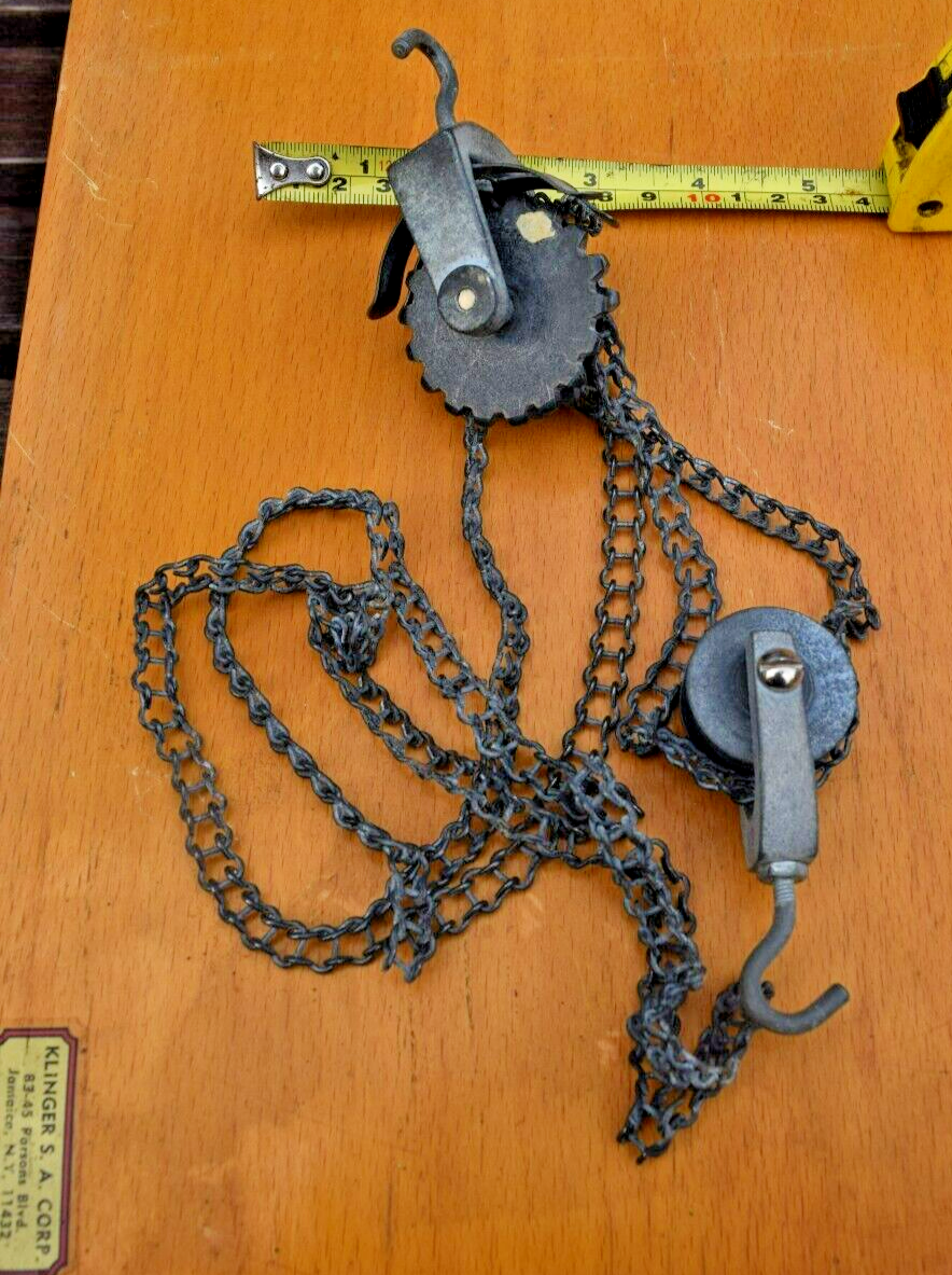 VNTG Mini Chain Block & Tackle Winch Physics Demonstration 29 inch length