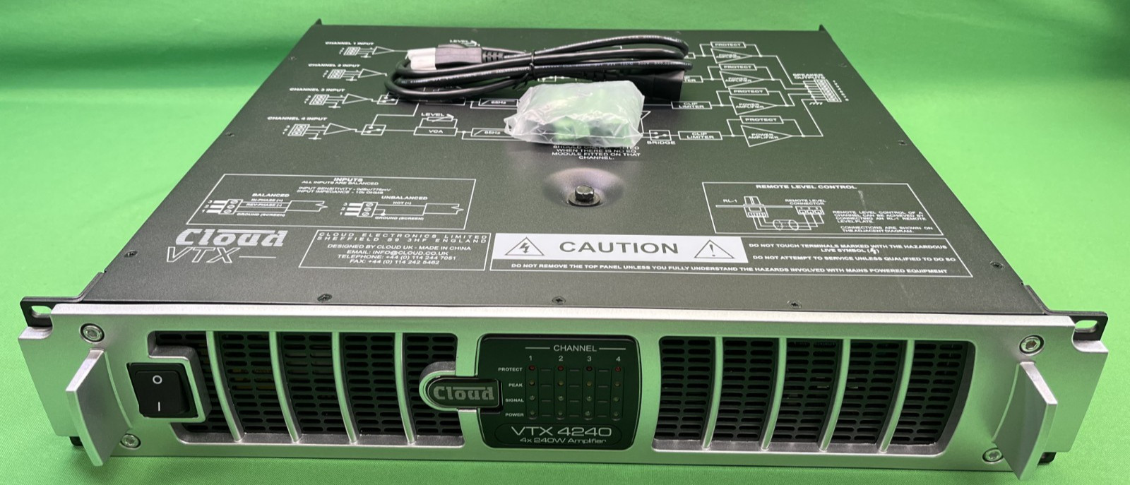 Cloud VTX 4240 Four Channel Power Amplifier 4x240W Zone Sound Music
