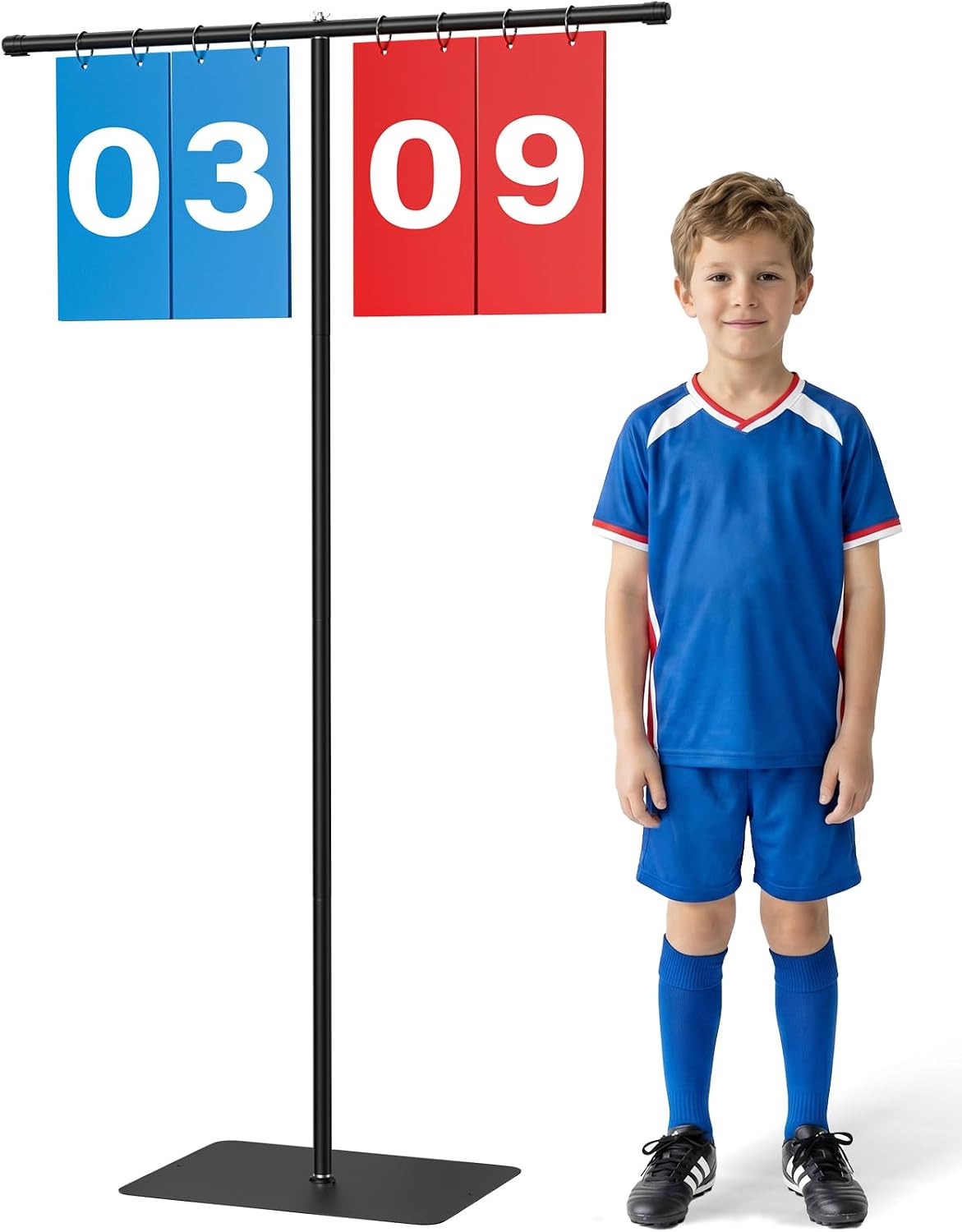 Filp Scoreboard with Adjustable Iron Stand, 60" Extra Large Score Keeper