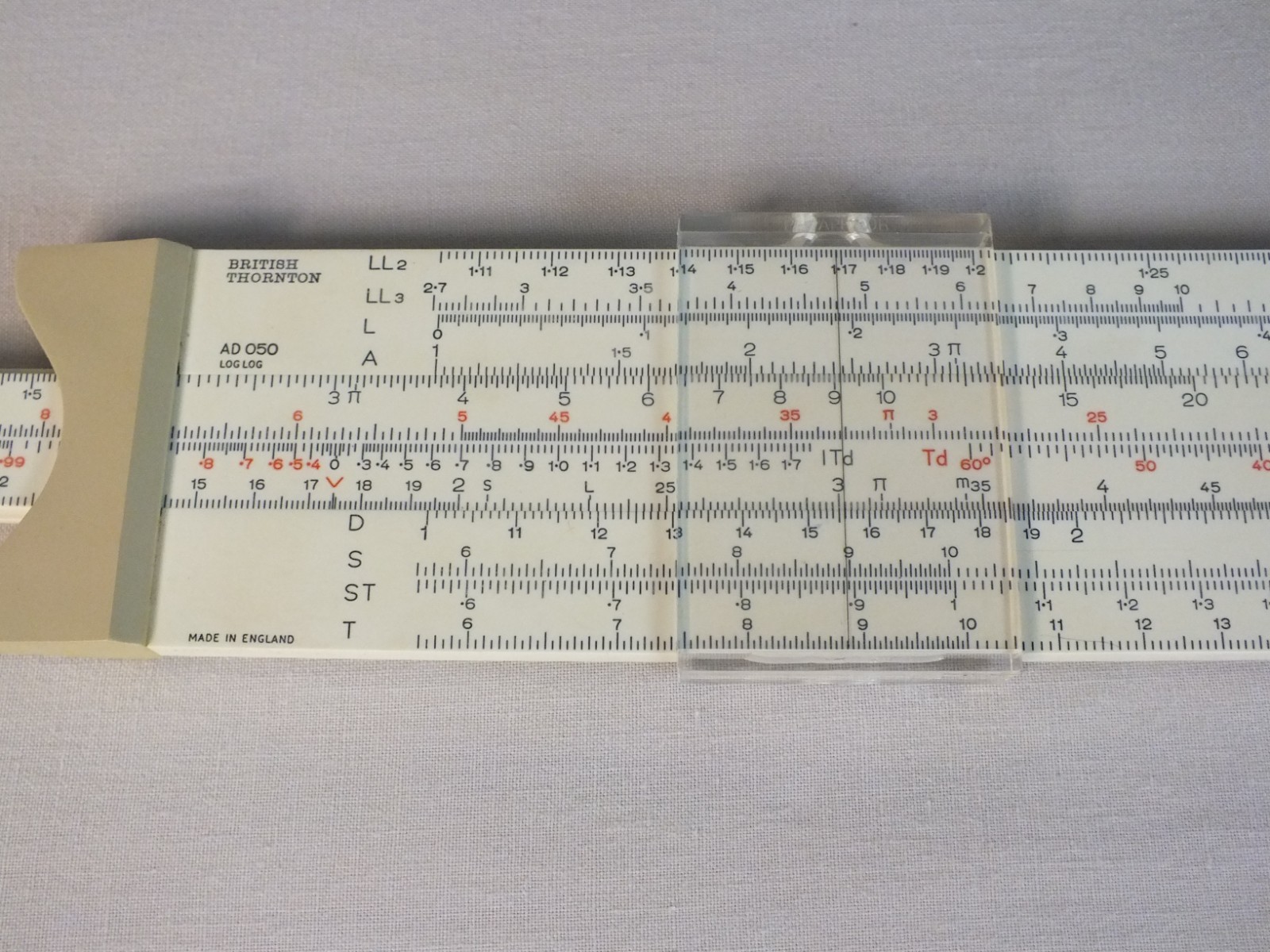 Vintage Thornton Mathmatical Slide Rule With Case & Instructions