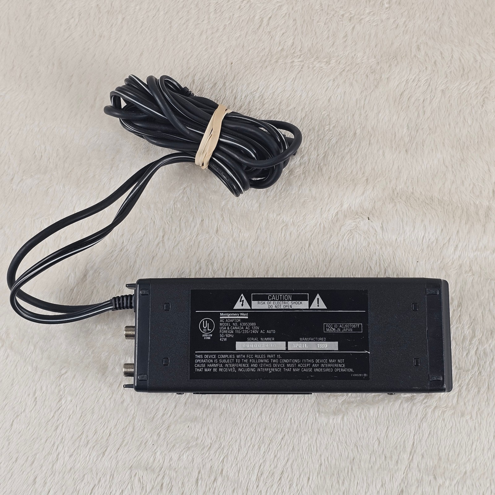 Montgomery Ward 61955889 AC Adaptor 42W
