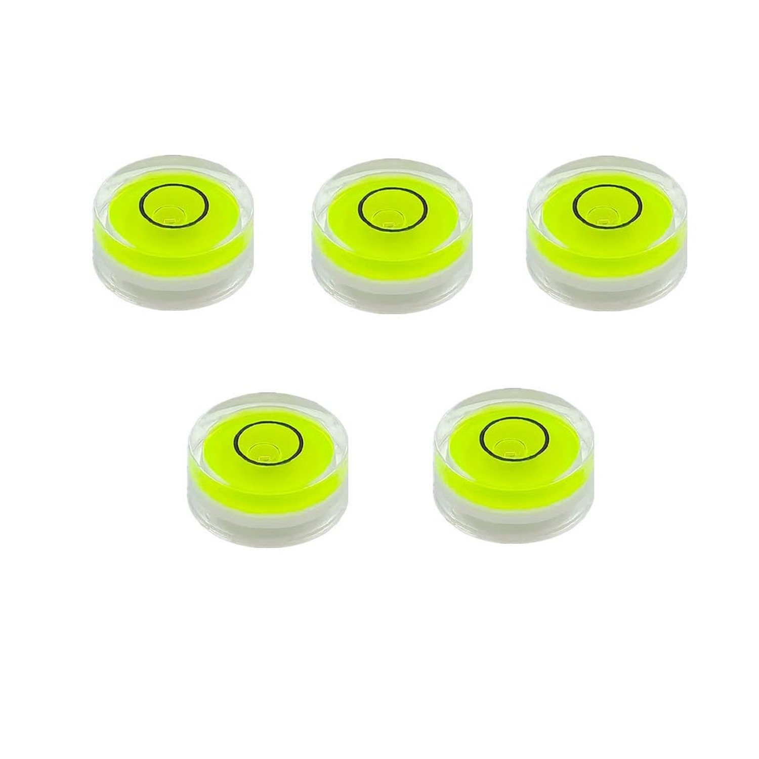 5Pcs Small Circular Bubble Levels with Double Sided Adhesive Bottom Mini Litt...