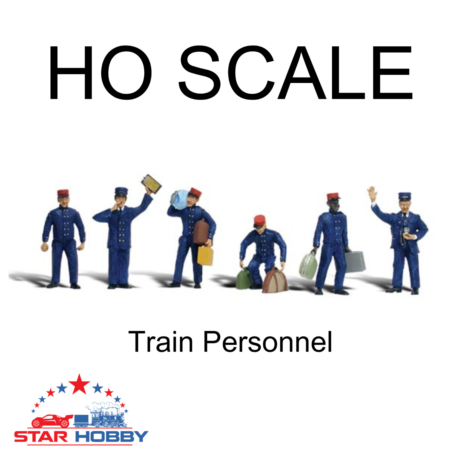 HO Scale Woodland Scenics Accent Figures - Train Personnel 1847 A1847