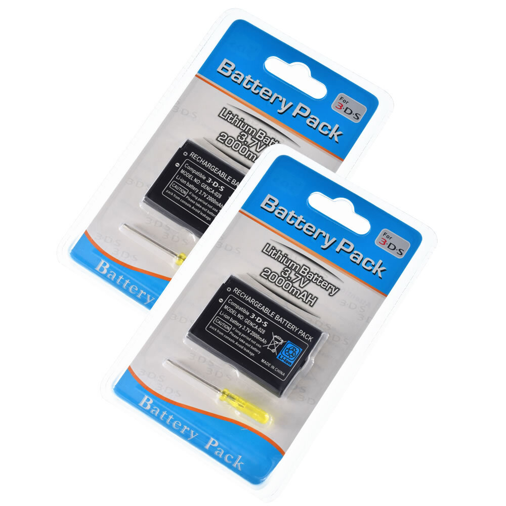2x Battery for Nintendo 3DS, Wii U Pro Controller, Switch Pro Controller HAC-013