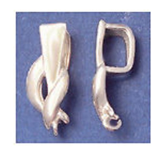 Sterling Silver Fancy Omega Slider Bail For 6mm Chain