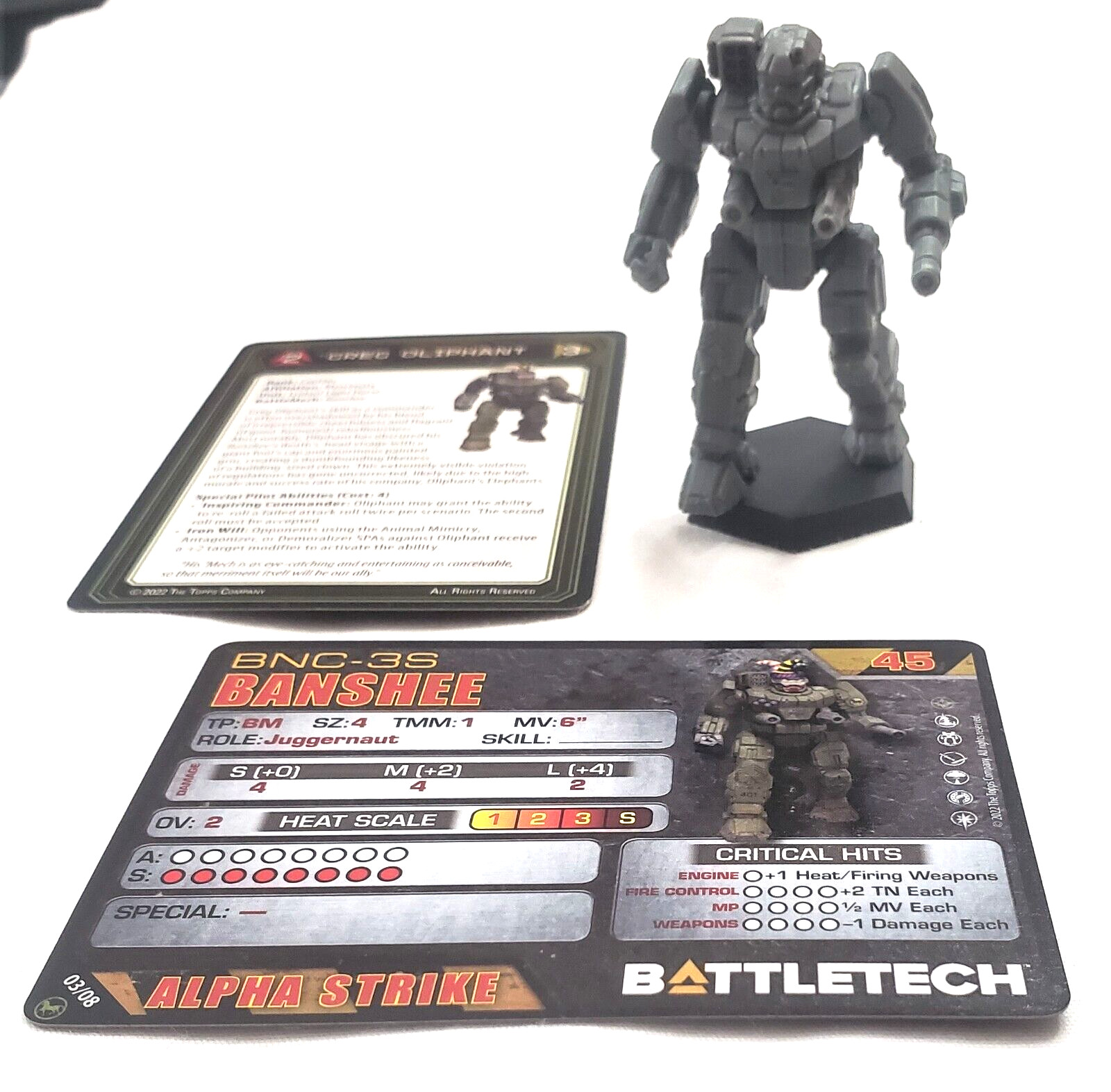 Battletech Banshee Mech + Alpha Strike Cards Eridani Light Horse Hunter Lance