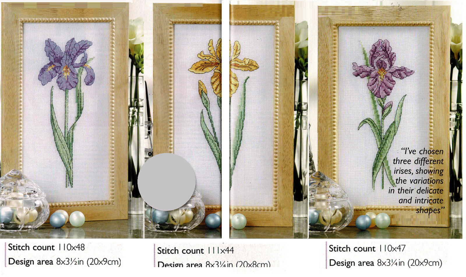 THE ART OF IRISES   CROSS STITCH PATTERN  ONLY   RM - EWW