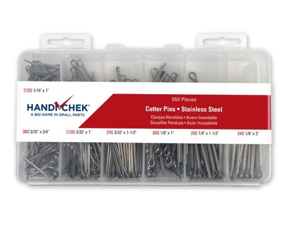 Cotter Pin Assortment SS PL 550 Piece Handi-Chek (1 Pieces)
