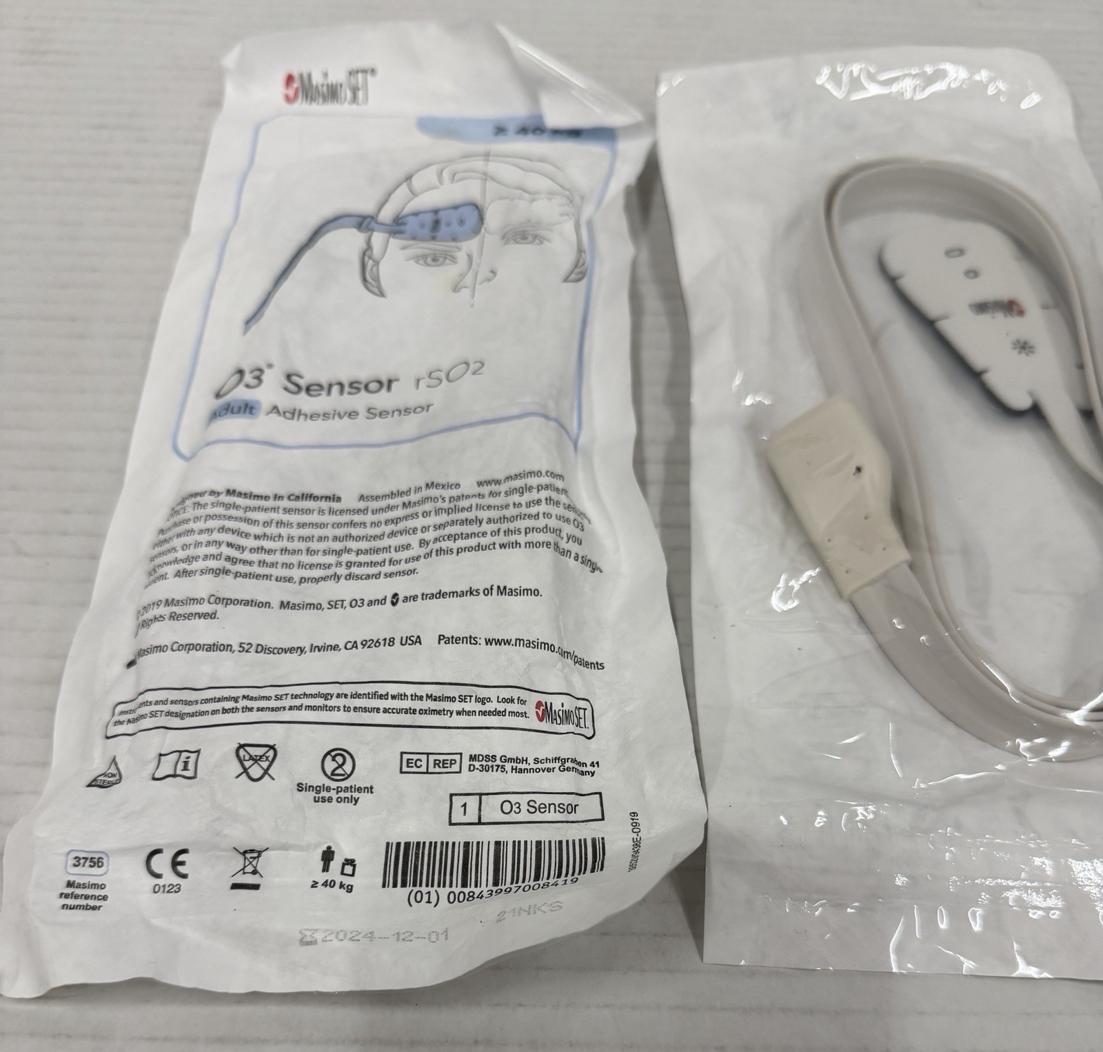Masimo REF 3756 - O3 Sensor rSO2 Adhesive Sensor ≥ 40 kg 12/2024(pack Of 13)