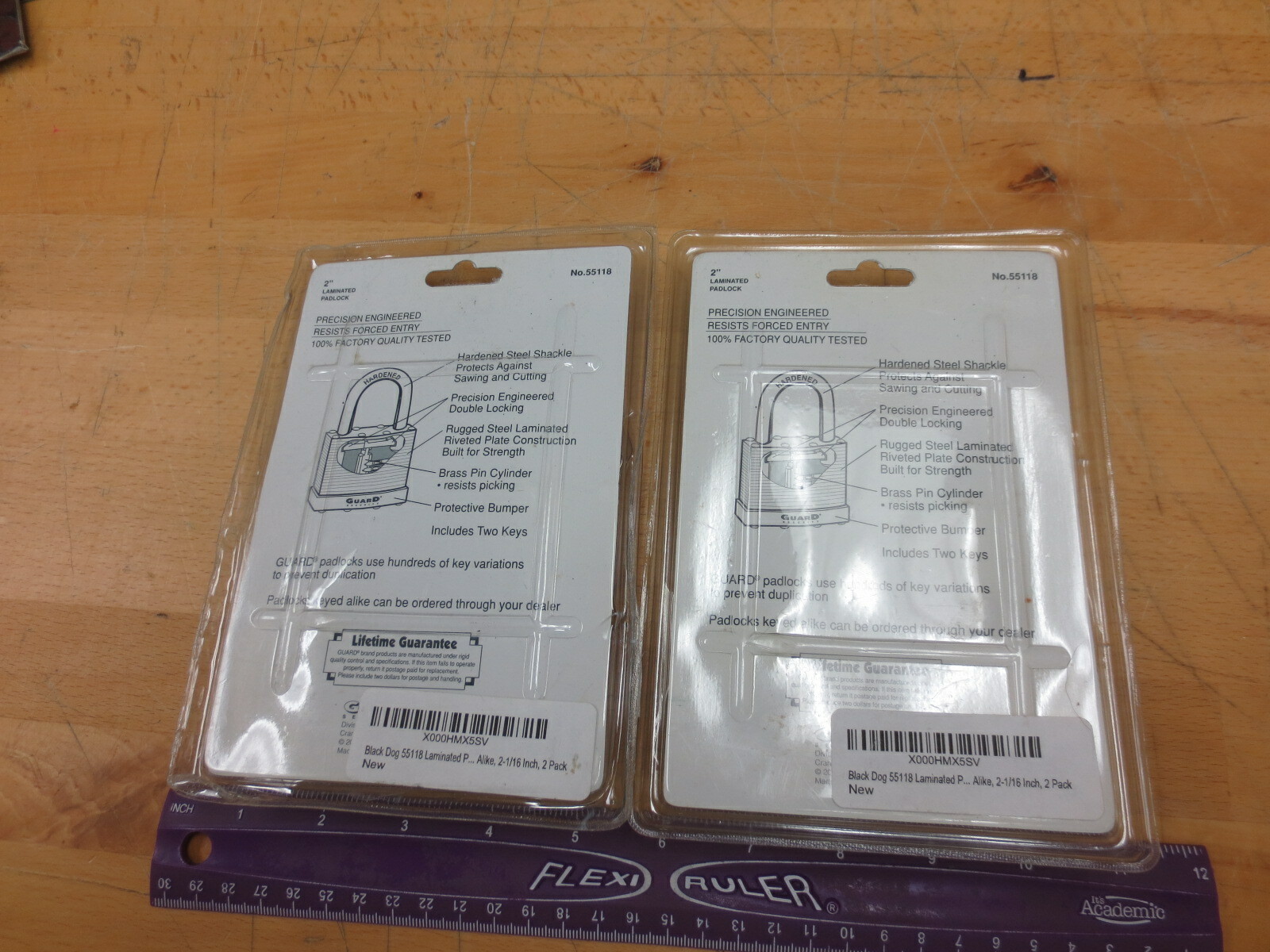 4 x Guard Security 55118 Padlock Laminated Case Hardened Steel