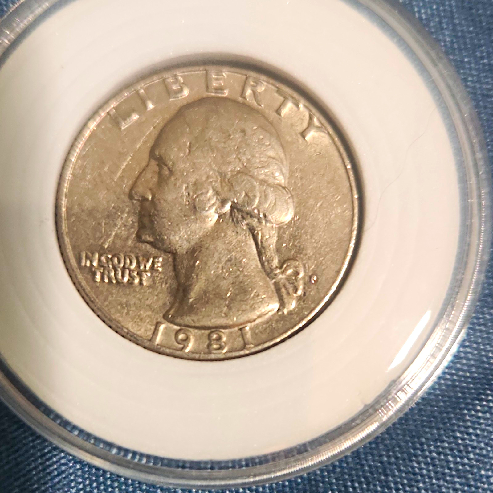 1981-P Washington Quarter 25C Business Strike Philadelphia Mint Filled In