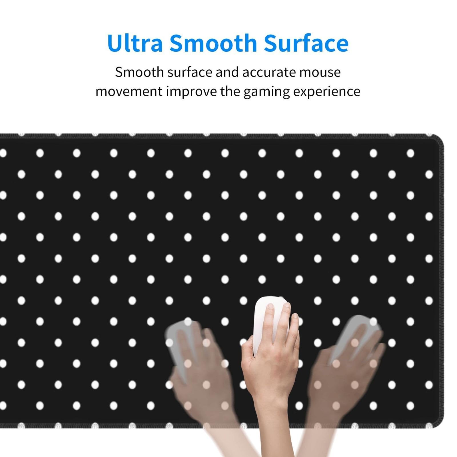 Polka Dots Mouse Pad, XL Extended Large Mouse Pads Gaming Mousepad Big Desk M...