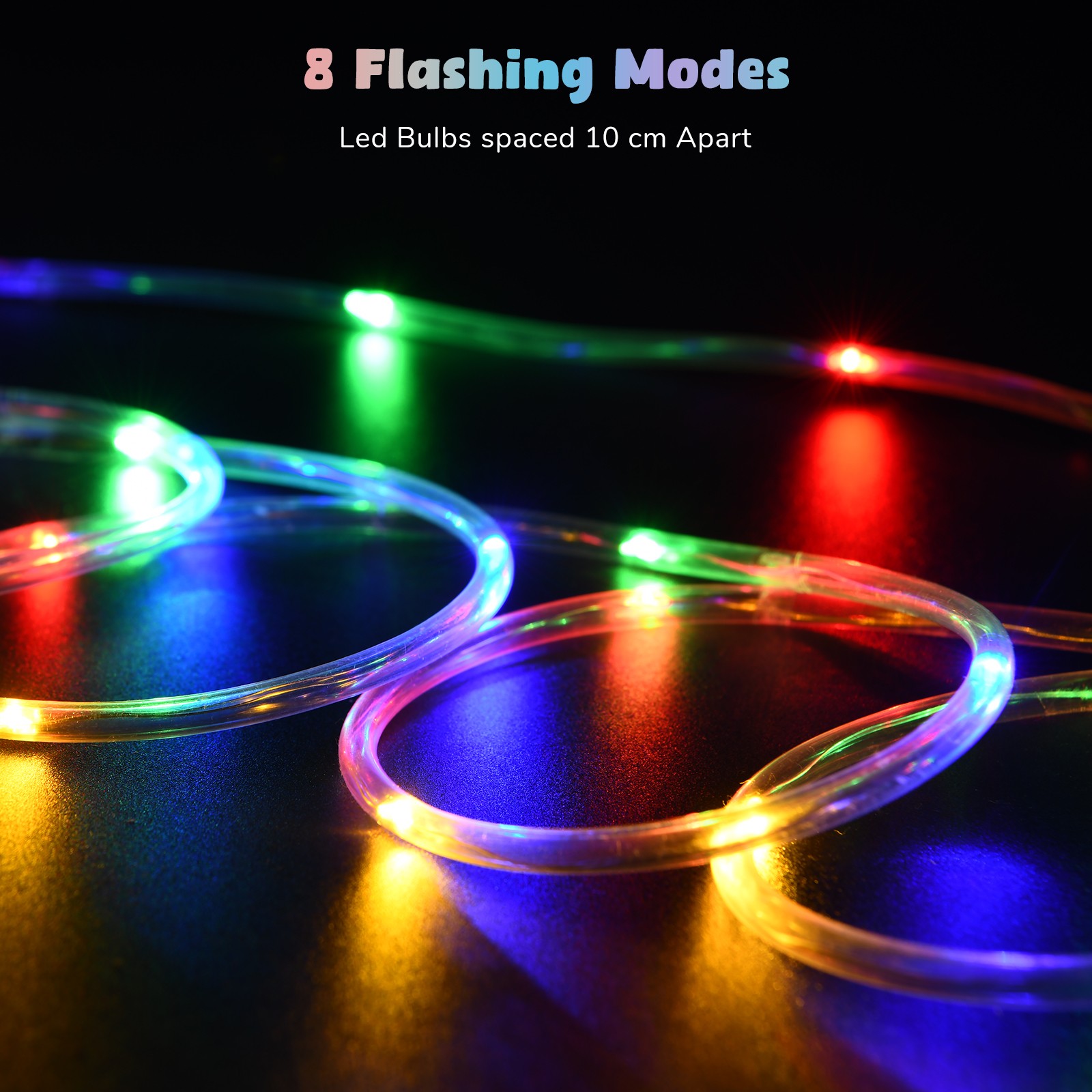 60” Platform Tree Swing Flying Bed LED Light Adjustable Rope Waterproof Outdoor