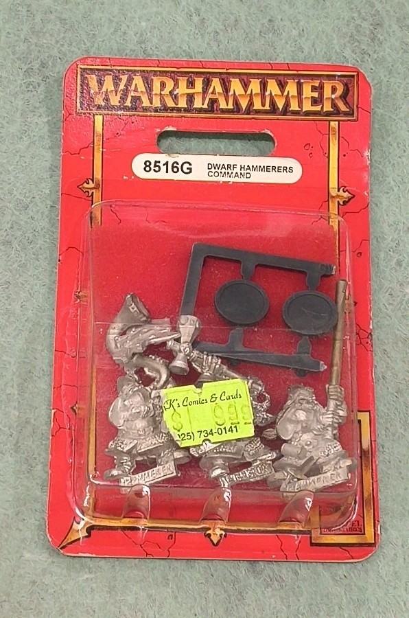 Warhammer 8516G Dwarf Hammerers Command NIB OOP Metal & Plastic Variant
