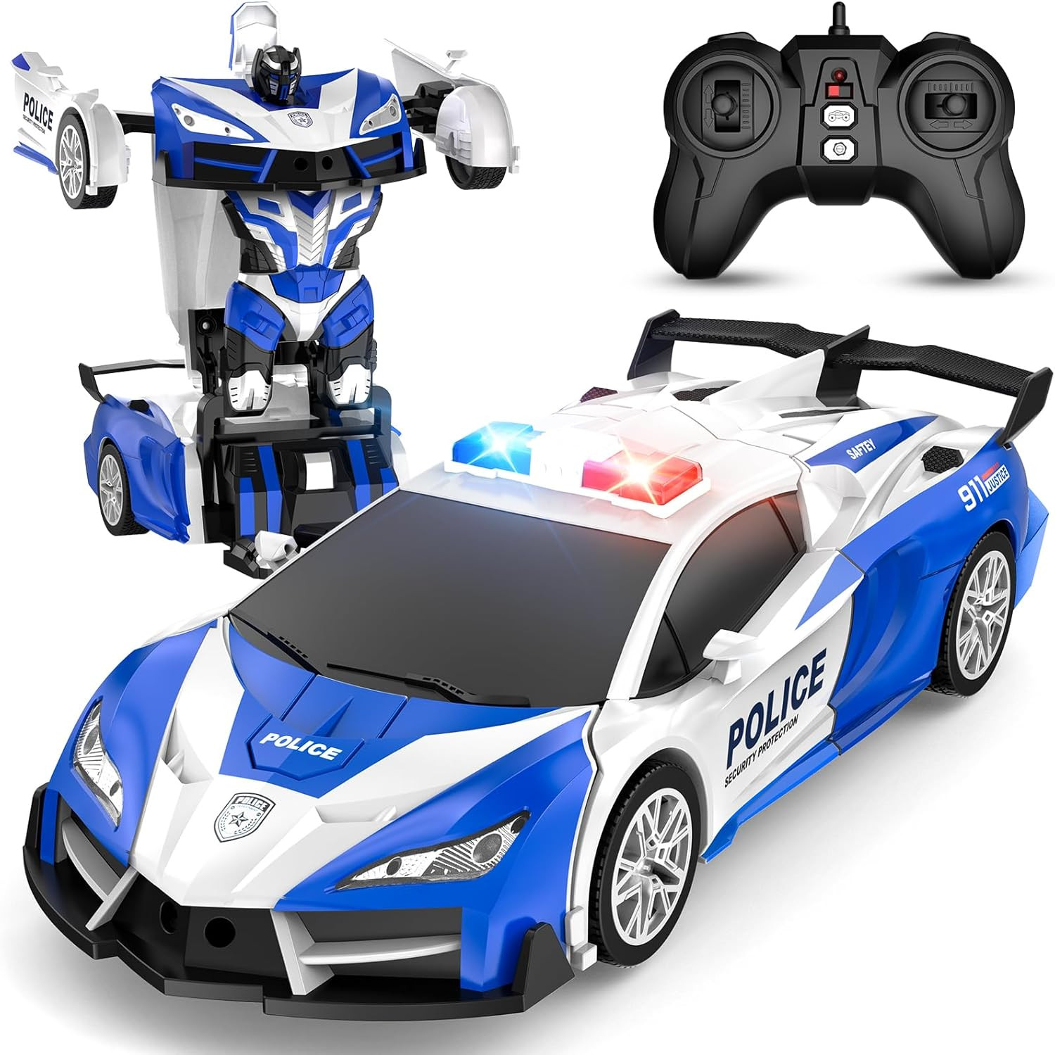 Remote Control Car with One Button Transformation, RC Cars Transforming into Rob