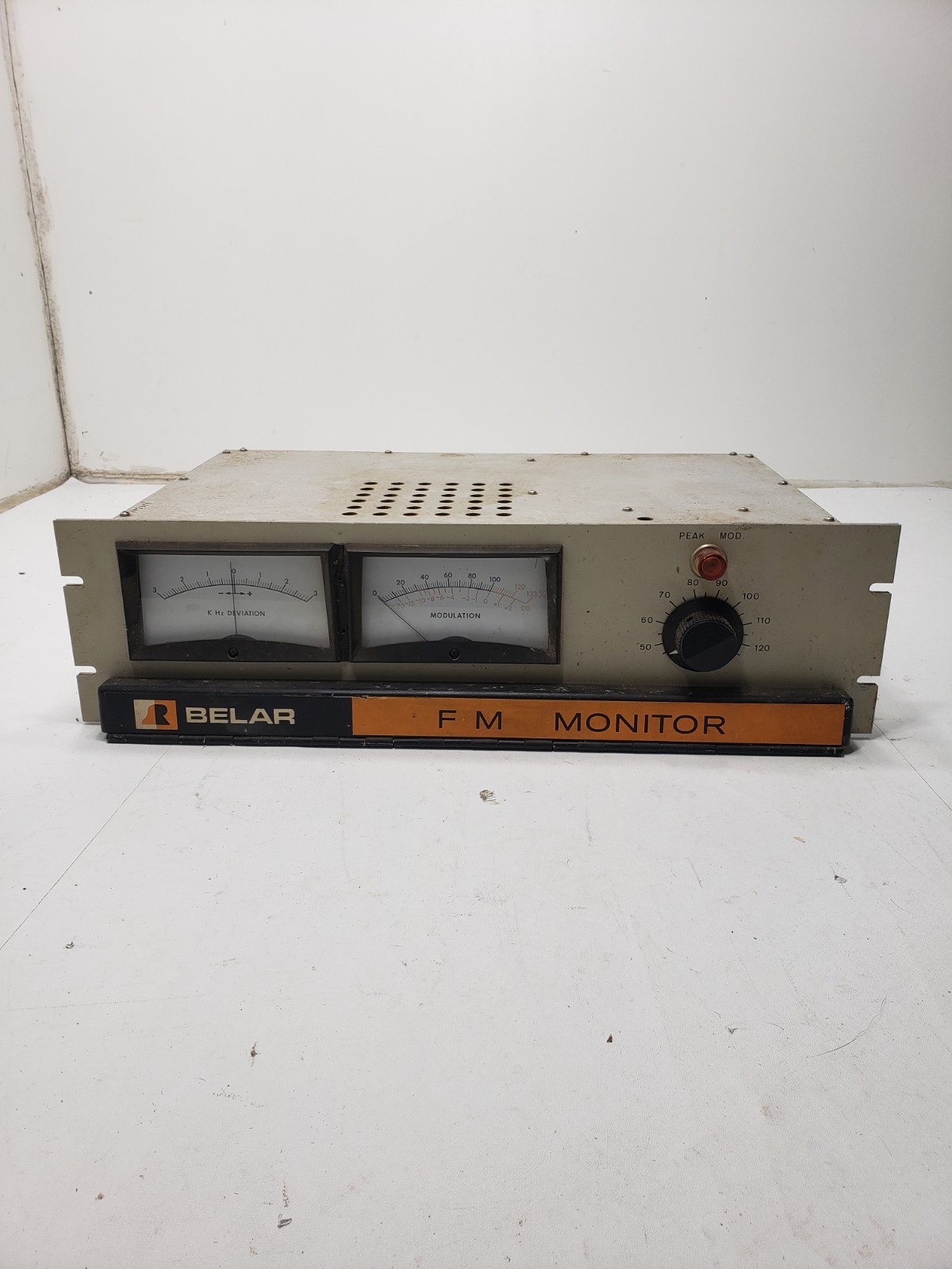 Vintage Belar FMM-1 FM Monitor Broadcast Modulation Meter Rack Mount Untested