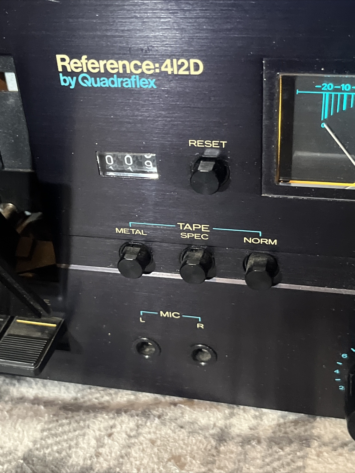 RARE QUADRAFLEX REFERENCE 412D -VINTAGE Tape Deck Needs Repair AS IS