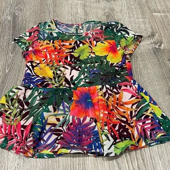Nicole Miller Tropical Baby Girl Shirt 24 Month J18