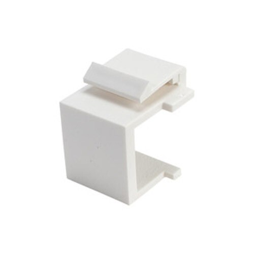 Keystone Blank Insert Modular Snap-In Wall Plate Hole Cover Filler - White