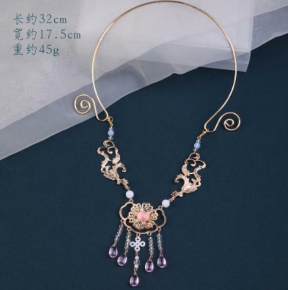 Hanfu Accessories Yingluo Necklace Female Ancient Style Necklace Tassel Pendant