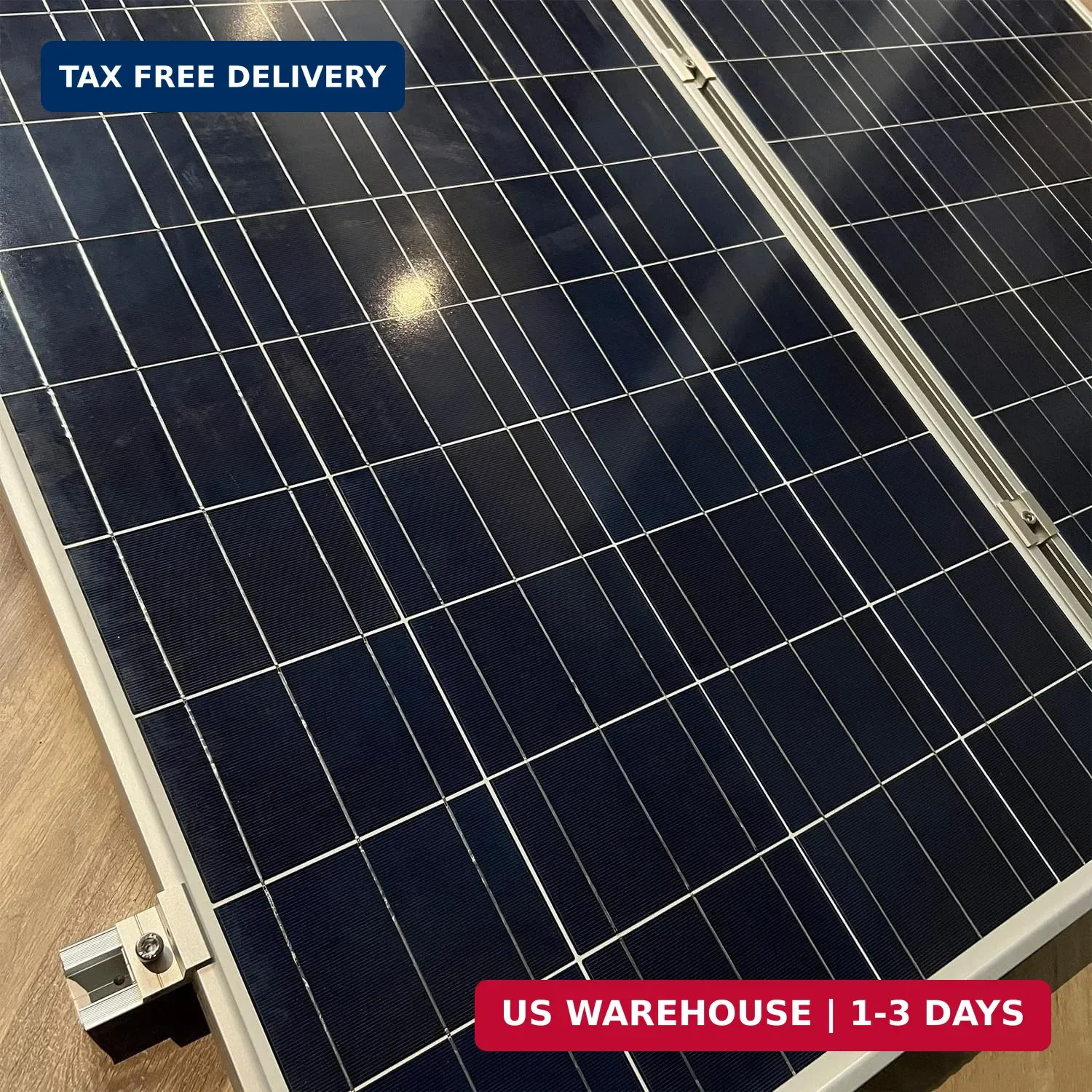 Solar Panel Mounting Brackets in A Row Assembly | for Panel Thickness 1.18"-1.38