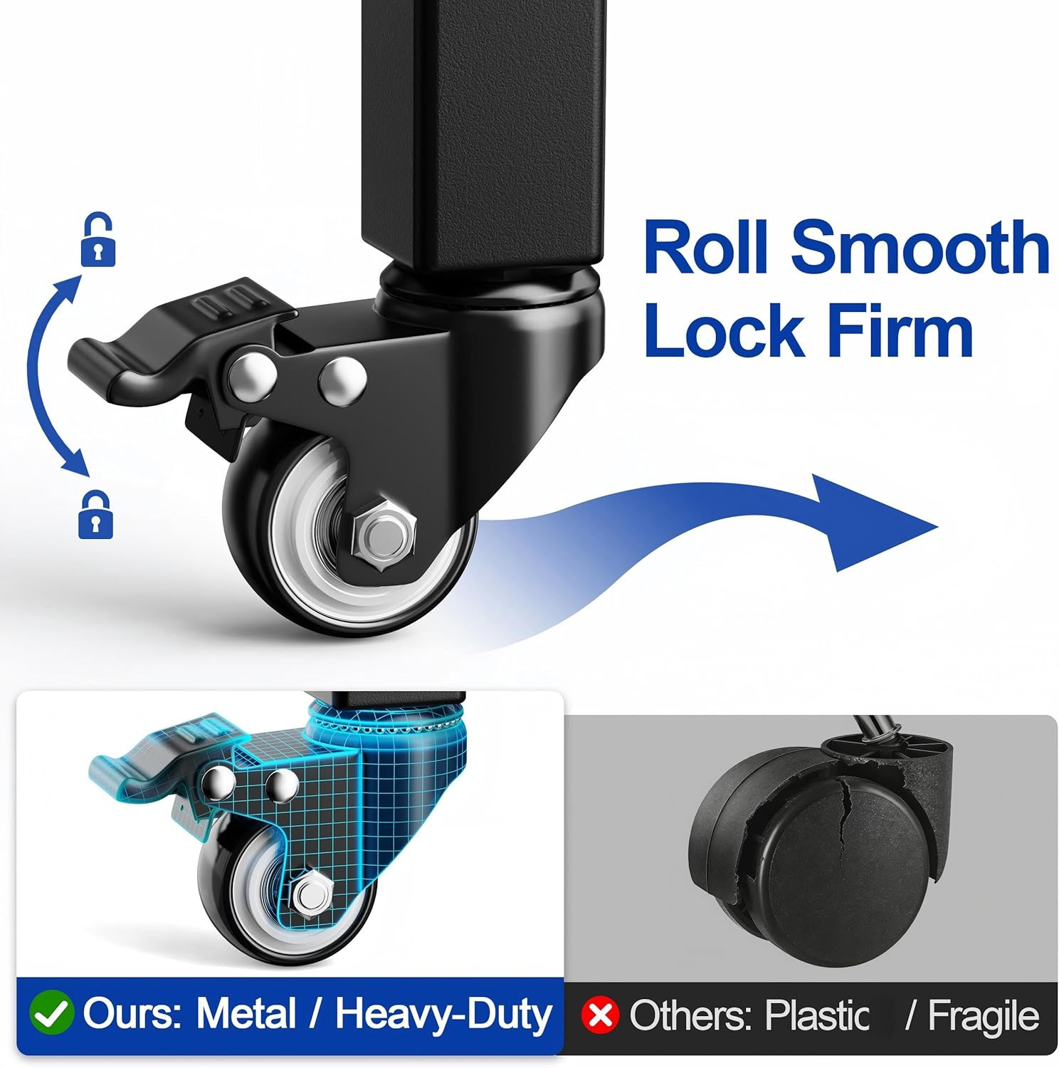 Adjustable Dumbbell Rack with Wheels, 500 lbs Capacity (Rack Only)