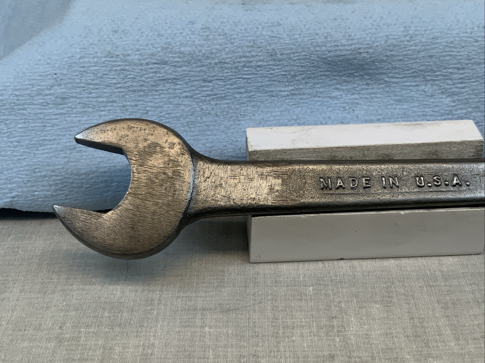 SHAW 11/16in. X 19/32in. Open End Wrench, USA Made