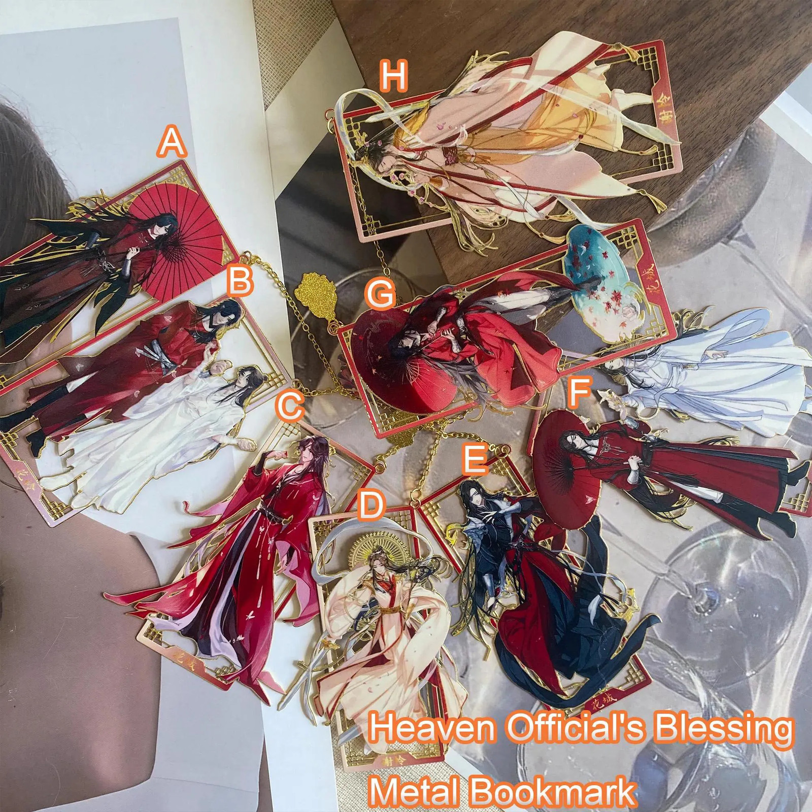 Heavens Official'S Blessing Metal Bookmarks, TGCF Metal Bookmarks for Manhua,Bir
