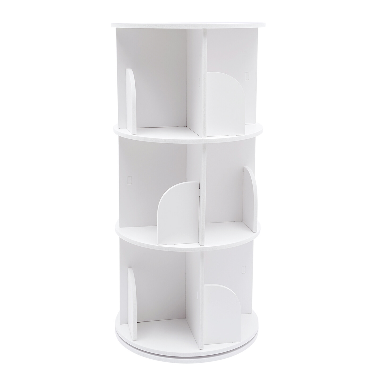 3Tier 360 Rotating Bookshelf Bookcase Storage Shelf Freestanding Display Rack