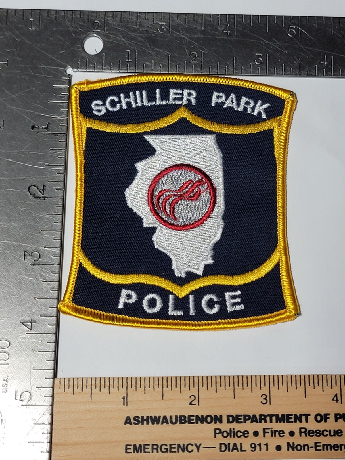 T1 B1 Police patch Illinois Schiller Park