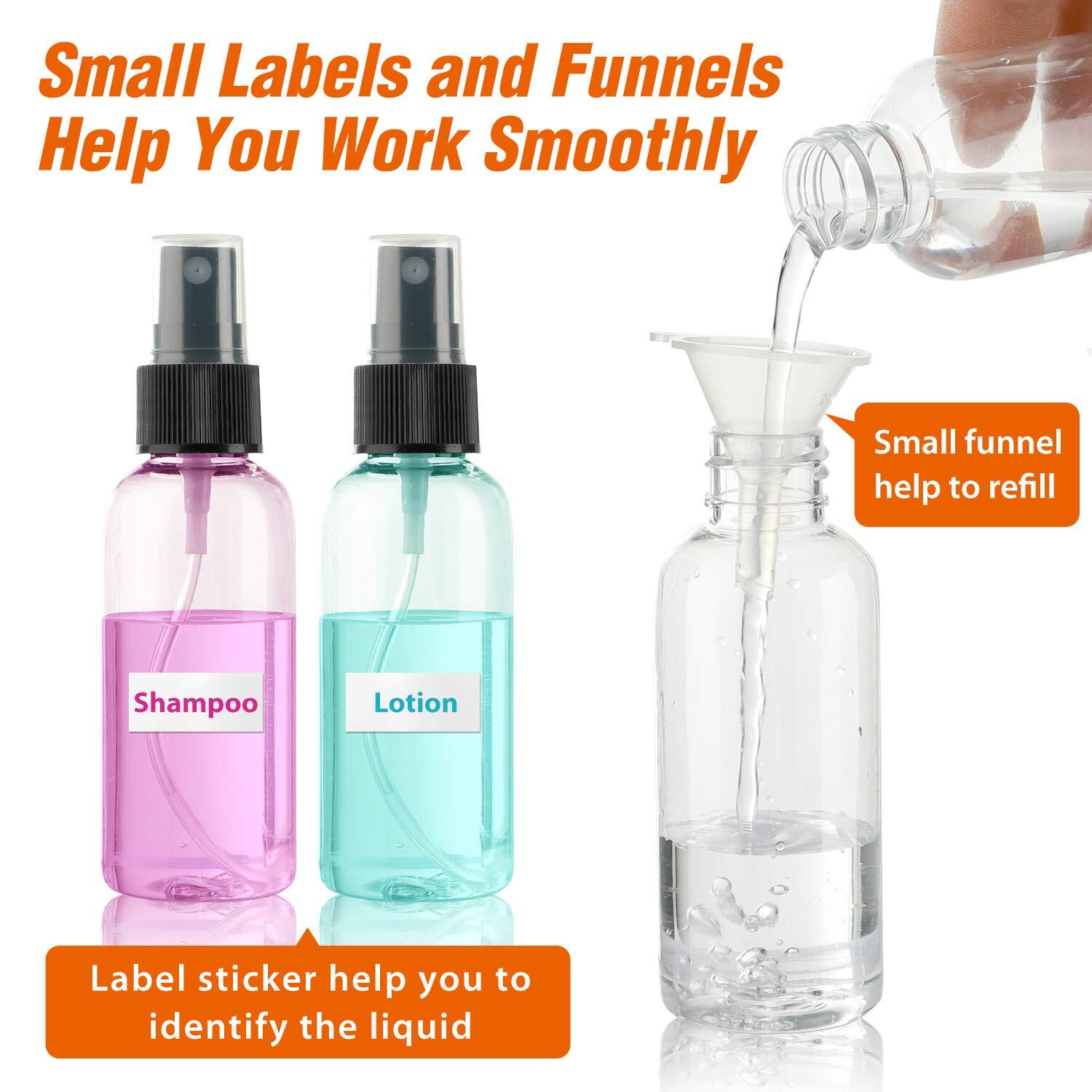 30 Pcs 2oz Empty Mini Spray Bottles Refillable Container for Oils Perfume