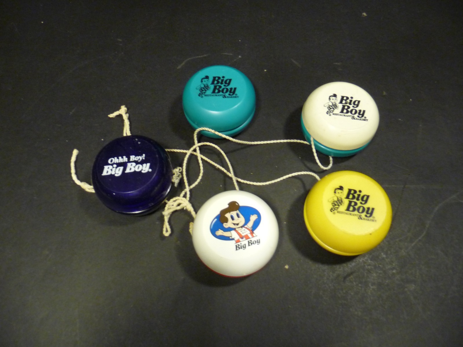 5-Vintage Big Boy Restaurant Yo-Yo's - Rare Promotional toy - Retro Collectible