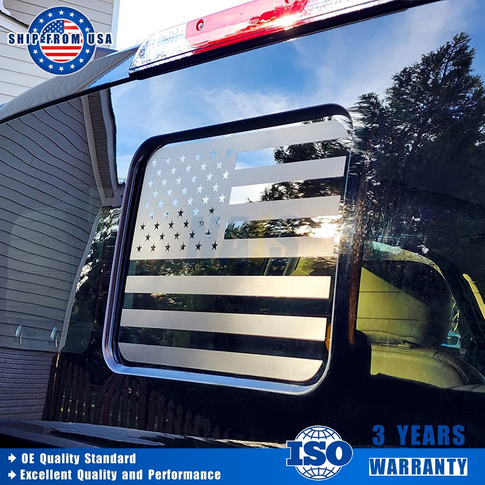 For Ford f150 f250 F350 2015-23 USA Flag Back Middle Window Vinyl Decal Sticker