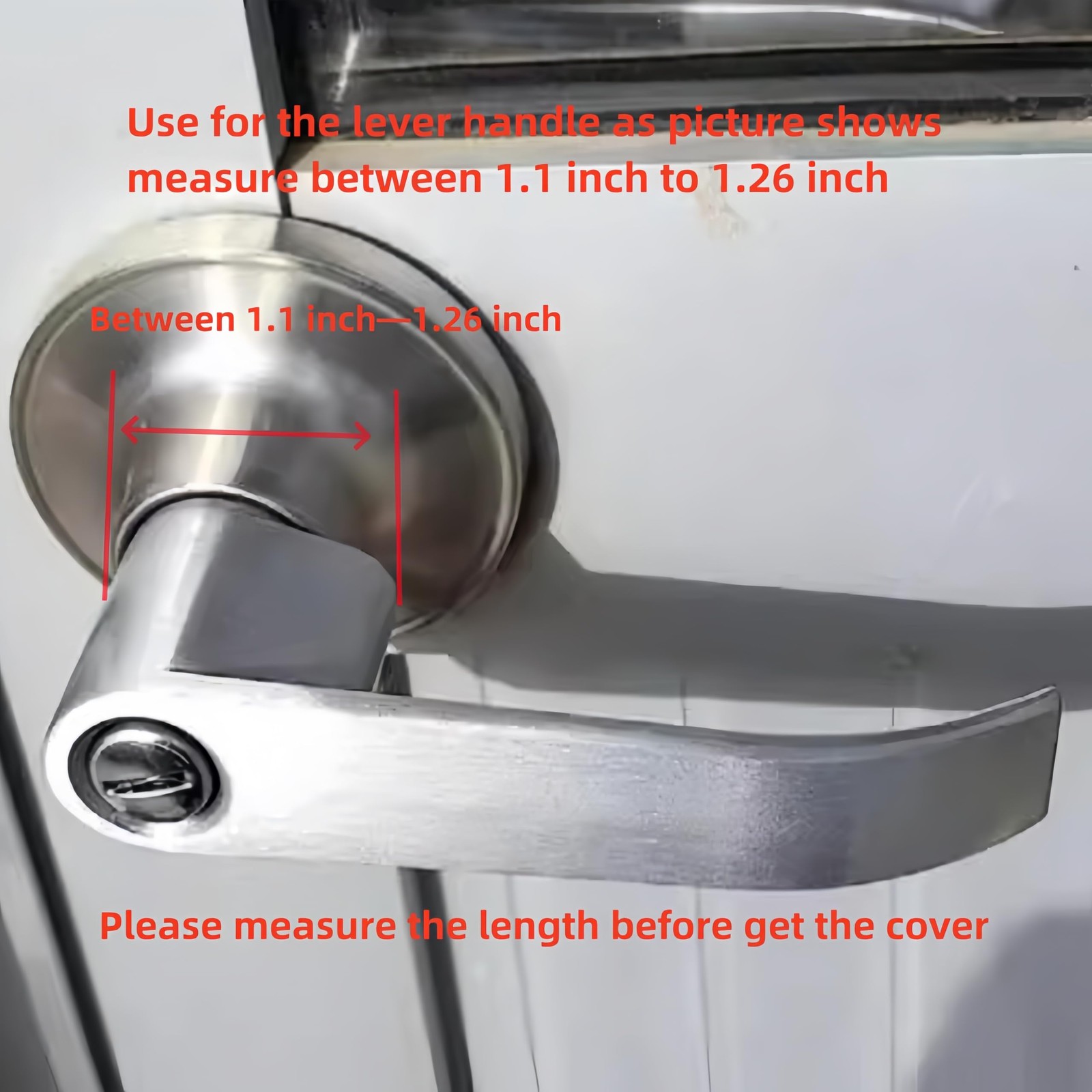 Keyed Door Handle Lockout Device Cover with Code to Disable Access Black