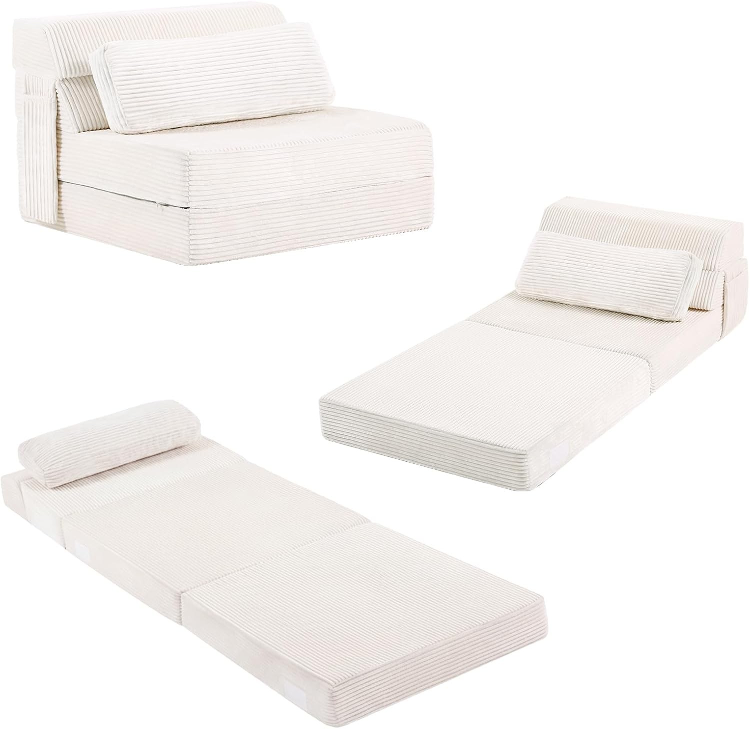 Folding Sofa Bed W/ Pillow Memory Foam Fold Out Chair Bed Single Size
