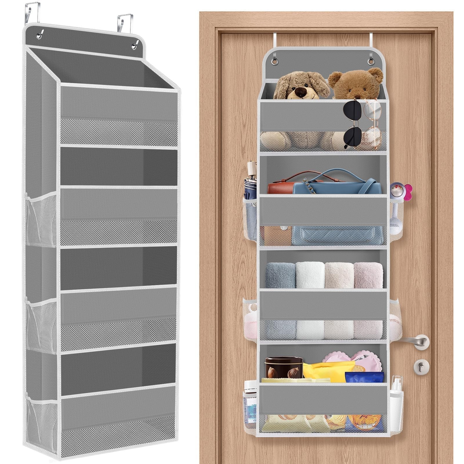 1 Pack Over The Door Organizer, Hanging Storage Organizer with Clear Window, ...