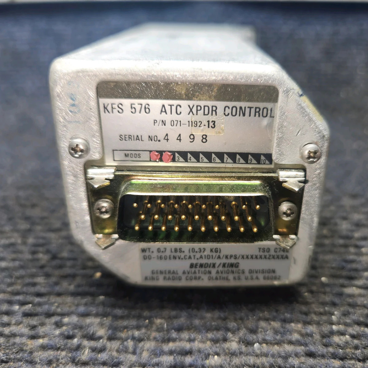 071-1192-13 | Bendix King KFS-576 | XPDR Control