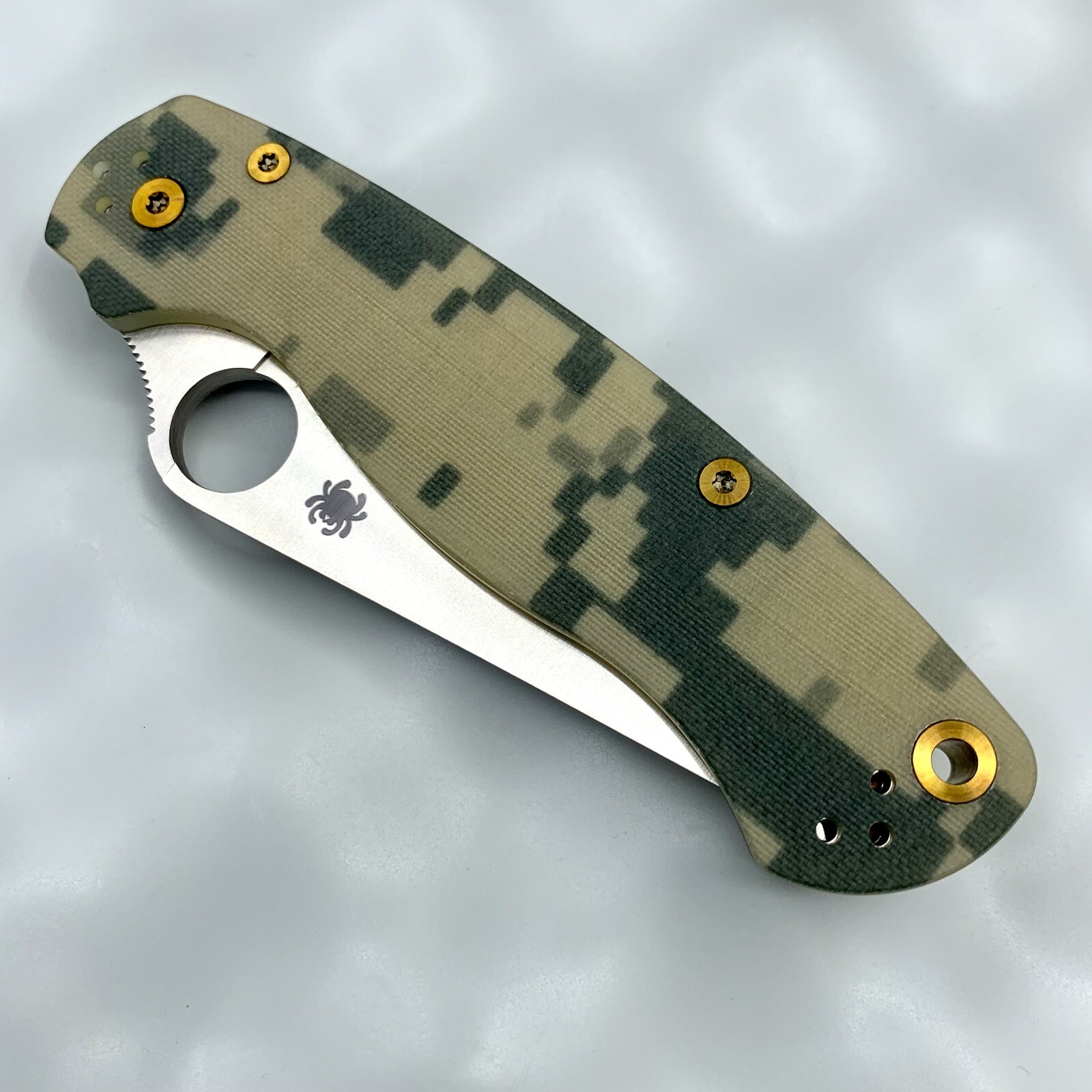 (NO KNIFE) Titanium Screw & Fat Lanyard sets for Spyderco Paramilitary 2 c81gp2