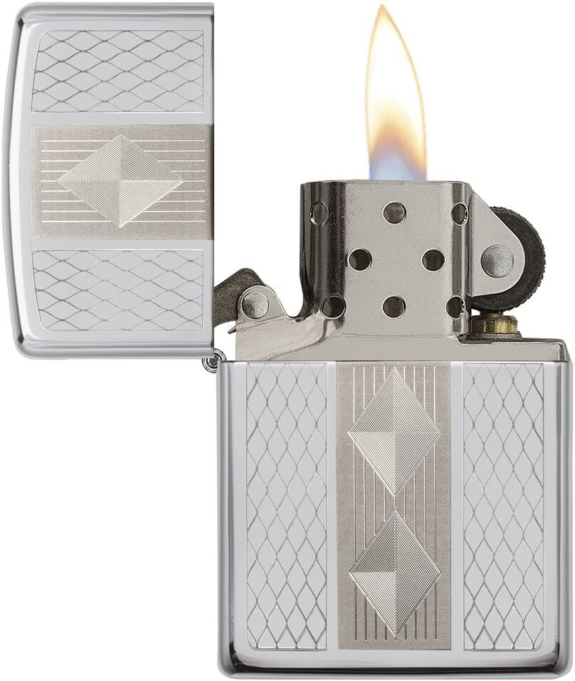 Zippo 29424 Diamond Grill High Polish Chrome