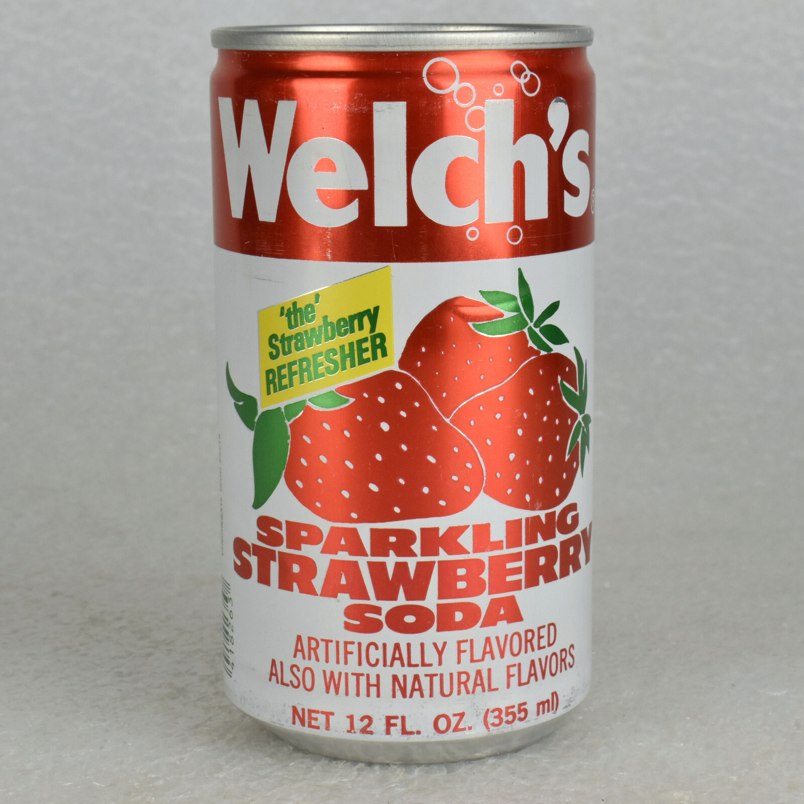 VTG 1970s Welchs Sparkling Strawberry Soda Pop Can Aluminum 12 oz Cincinnati OH