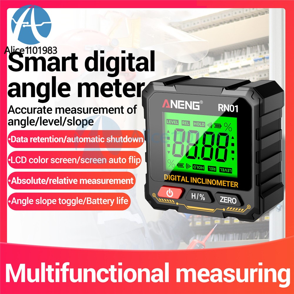 ANENG Magnetic Digital Level Box LCD Angle Finder Protractor Inclinometer Gauge