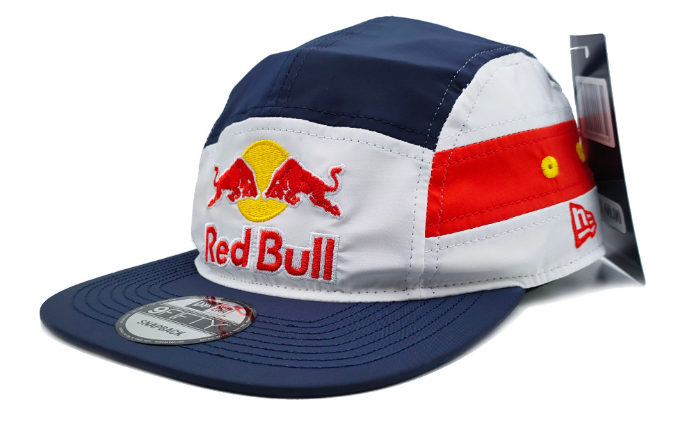 R  5-Panel Navy, White & Red Camper Cap.. F1 Racing. BMX. MotoGP. Supercross.