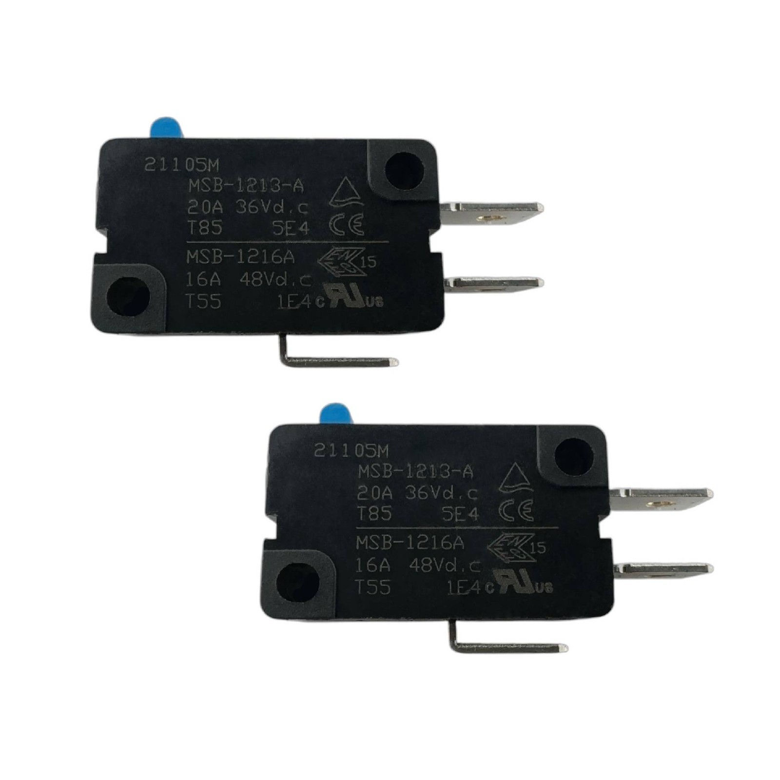 2x JIABEN MSB-1213-A / MSB-1216A Micro Limit Switch 3-pins 20A 36VDC 16A 48VDC
