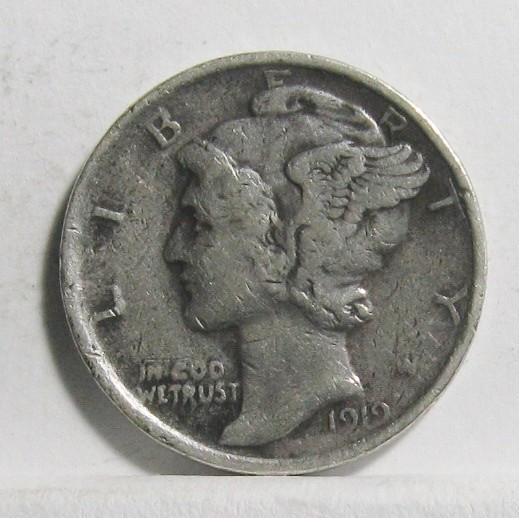 1919-P MERCURY DIME VF+  Details. $1.75 eBay Shipping available to $20 value
